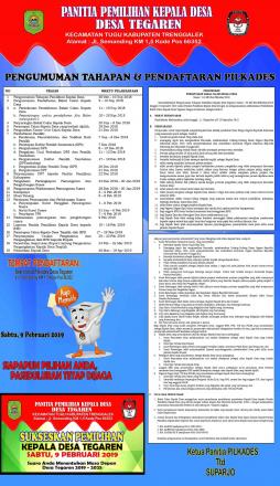 Pengumuman Tahapan Pilkades Serentak